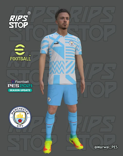 Manchester City 2022-23 Pre-Match Kits For eFootball PES 2021