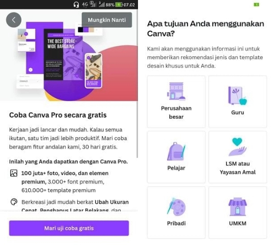 cara canva pro gratis