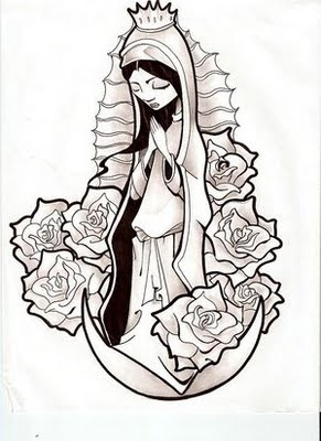 Dibujo de la Virgen de Guadalupe