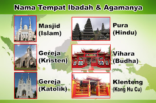 poster tempat rumah ibadah indonesia