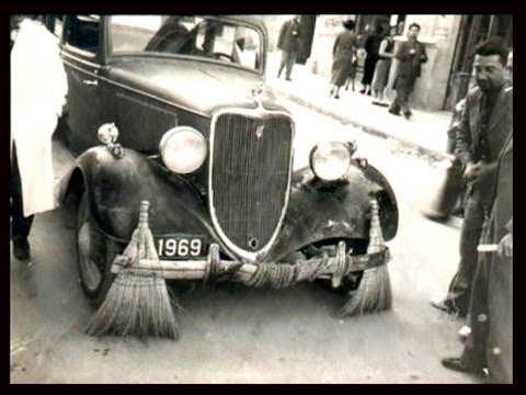 Luxury cars used to clean and collect garbage in the city. 