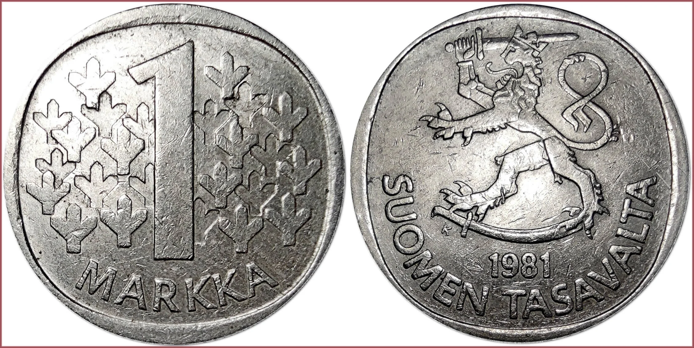 1 markka, 1981: Republic of Finland