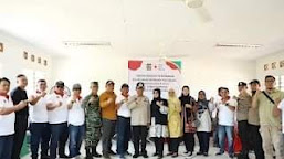 Bupati Inhil HM. Wardan Menghadiri Kegiatan Donor Darah PT. TH. Indo Plantation di Desa Tanjung Simpang Kecamatan Pelangiran