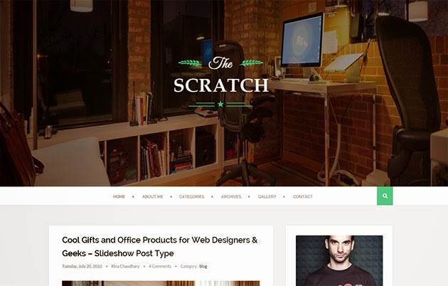 Scratch Clean and Responsive Blogger Template