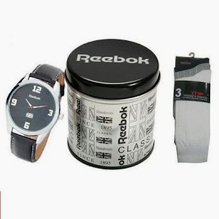 Reebok men black Dial watch With Pack of 3 Cotton Socks of Rs 3289 At Rs. 69
