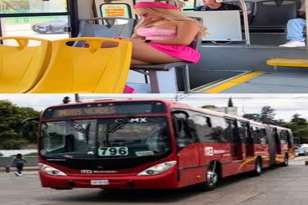 Señorita presume ropa para ver Barbie; enloquece a pasajeros de Metrobús