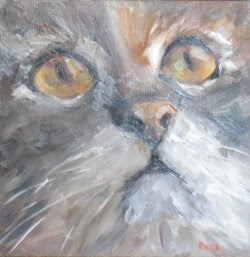 Barbara Pask's paint of a cat