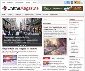 Online Magazine - Simple News Blogger Template