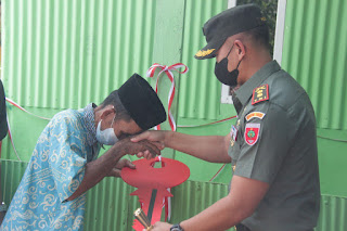 Serentak diresmikan, Dua rumah yang Selesai dibedah Kodim 1421 Pangkep