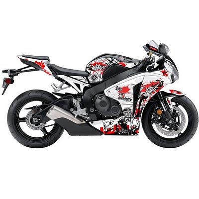 3d Design Graffiti Alphabet Bombing Bubble Tribal Letter in Honda CBR 1000cc