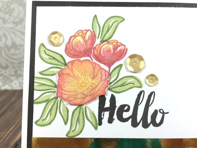 Hello Floral card