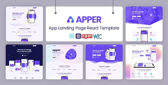 Best App Landing Page React Template