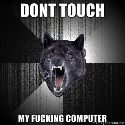 Computer on Hiccup Of Intention  Insanity Wolf
