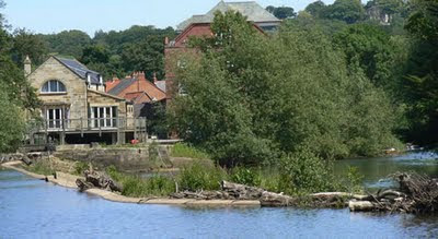 Te weir on the River Esk at Ruswarp, near Whitby, Yorkshire, where the turbine will go