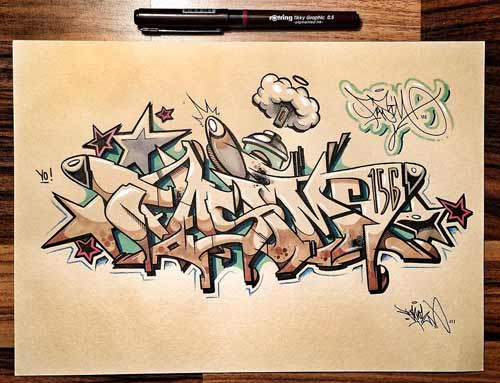 30 Gambar Tulisan Graffiti Keren Di Kertas GRAFIS MEDIA