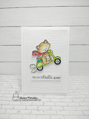 Let's Scoot! a card by Diane Morales| Newton Scoots By Stamp Set by Newtons Nook Designs