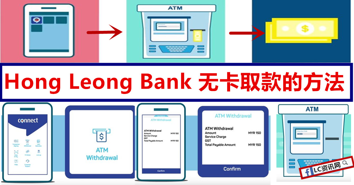 Hong Leong Bank无需银行卡也能在ATM提款的方法 | LC 小傢伙綜合網