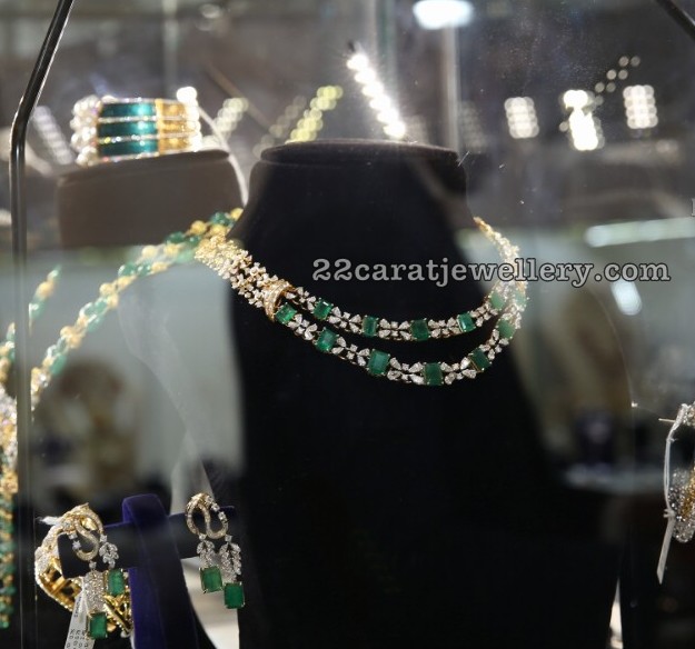 Diamond Emerald Sets by Nikitha Jewellery