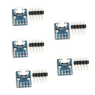Micro USB interface adapter board pin pcb set for arduino 5pcs