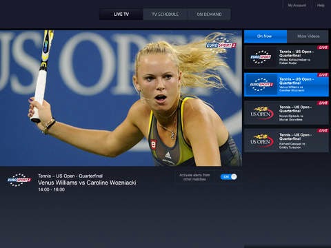 L'app Eurosport Player,si aggiorna alla vers 4.1