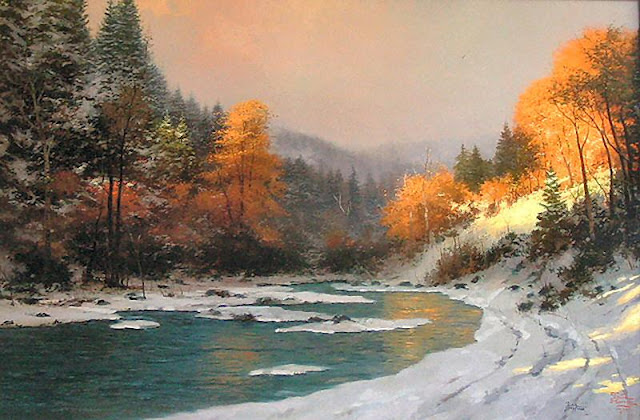 Thomas Kinkade Autumn Snow4