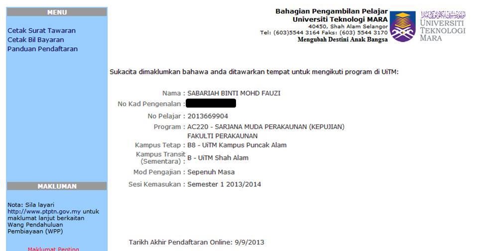 Surat Rayuan Menduduki Asrama - Kecemasan 2