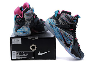 Nike LeBron james 12 full color Sepatu Basket Premium, harga  nike lebron james 12, jual lebron 12 chromosome ,sepatu basket nike lebron 