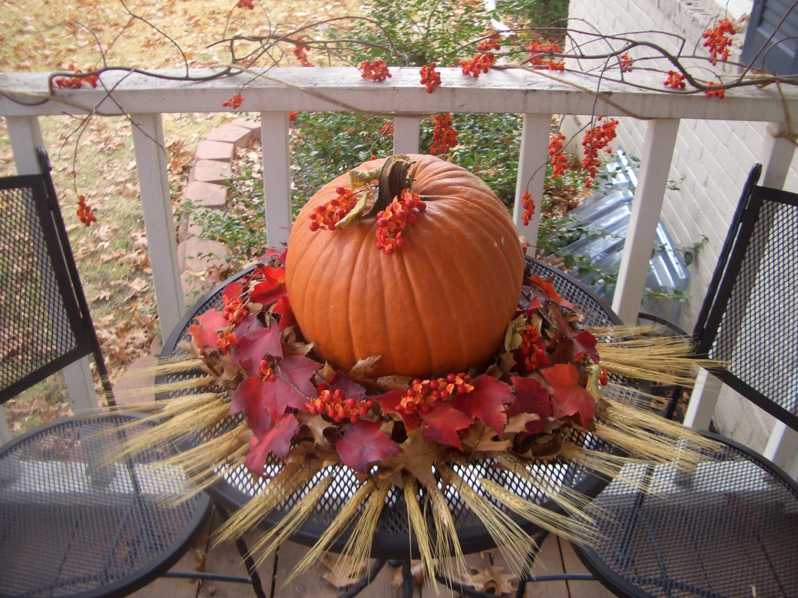 cheap fall wedding centerpiece