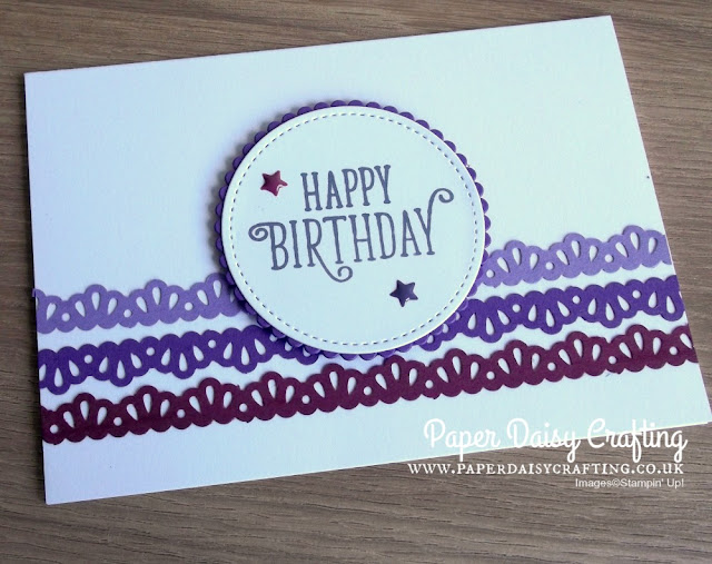 Decorative ribbon border punch by Stampin Up