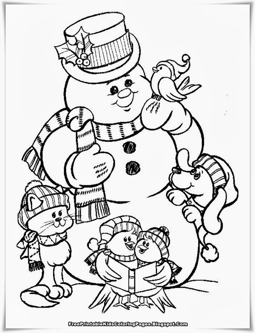 Candy Stick Printable Christmas Coloring Pages Christmas Snowman Printable Kids Coloring Pages