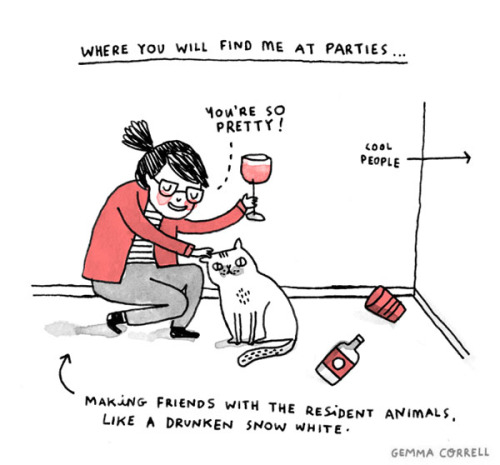 21 Insanely Useful Skills Every Introvert Has Mastered - Finding the best buddy at any party.