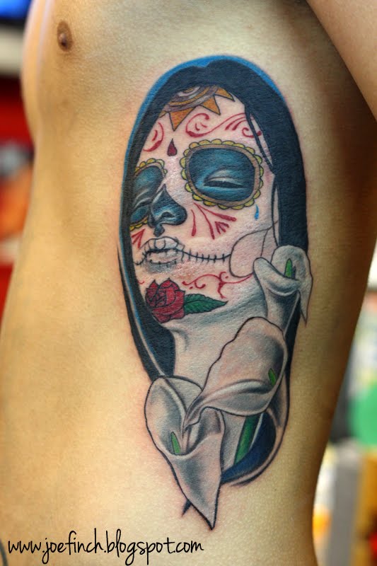 Maori Half Sleeve Tattoo Dia De los Muertos Tattoo