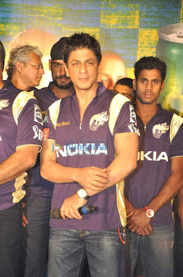 SRK ties up with XXX energy drink for Kolkatta Knight Riders and jersey launch picture