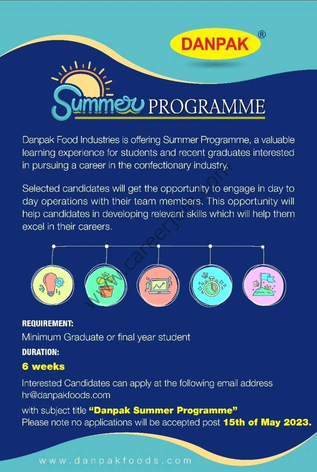 Danpak Food Industries Pvt Ltd Summer Programme 2023 - Latest Advertisement