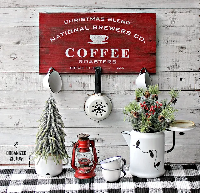 An Upcycled and DIY Christmas 2018 Review #upcycle #repurpose #stencil #OldSignStencils #rusticChristmas #Christmasdecor #buffalocheck #Christmastrees #crafting