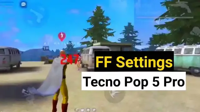 Free fire best settings for headshot Tecno Pop 5 pro: Sensi and dpi