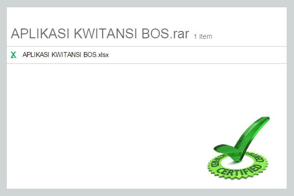 Download Aplikasi Kwitansi Excel Penunjang Laporan SPJ BOS 