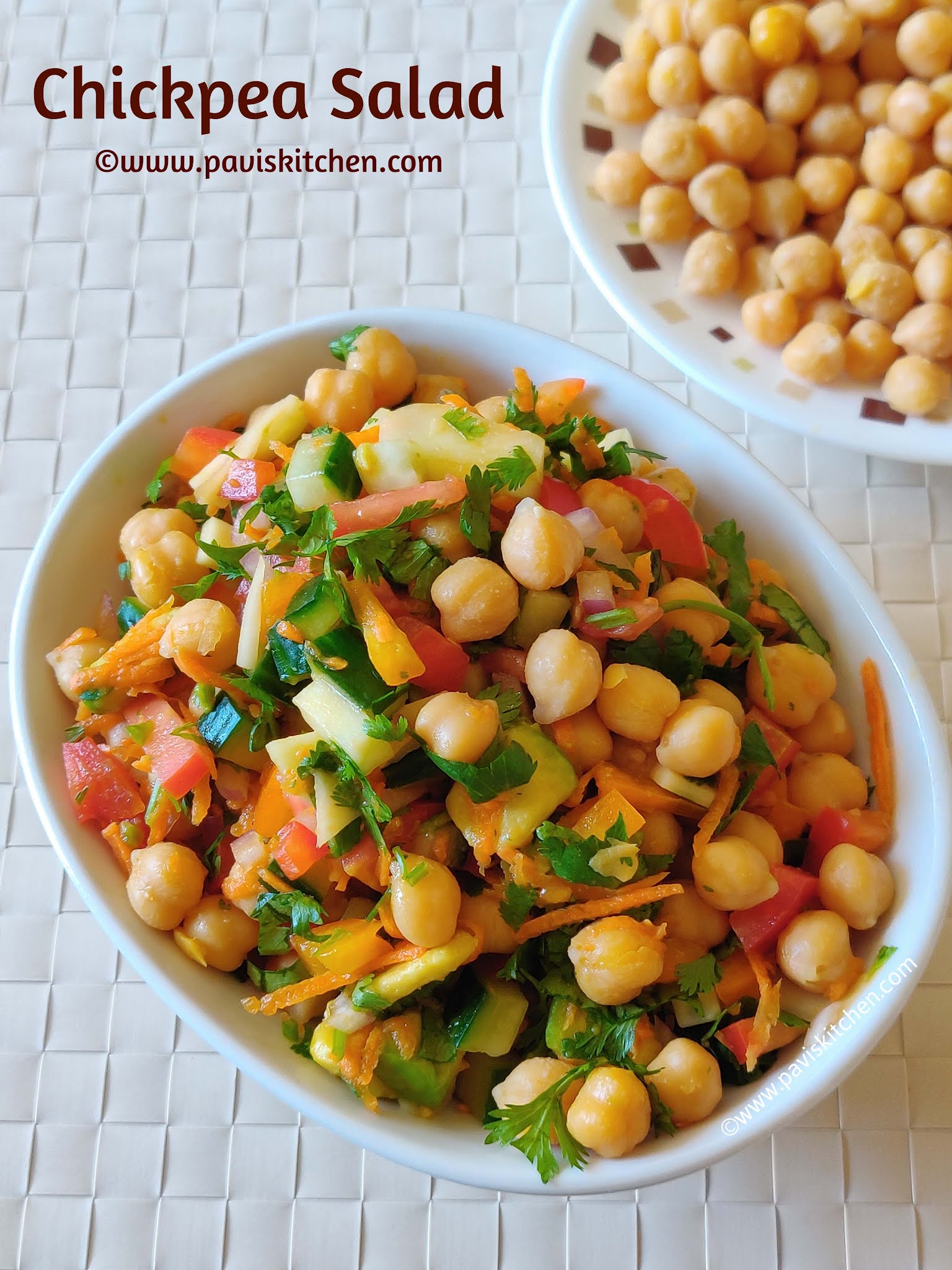 Spicy chickpea salad recipe | Indian chana salad | garbanzo salad recipe | Kondakadalai salad