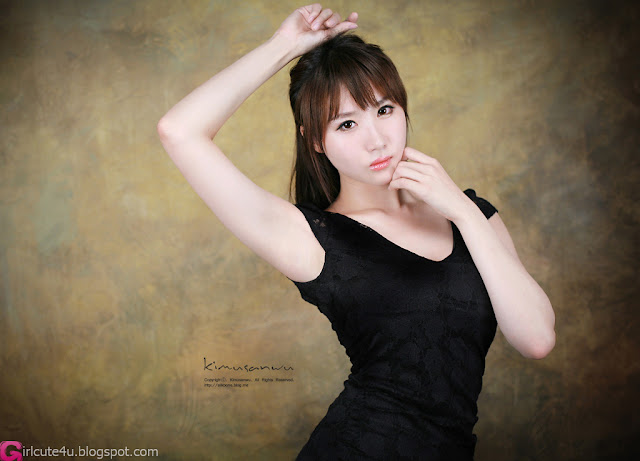 1 Yeon Da Bin in Black-Very cute asian girl - girlcute4u.blogspot.com
