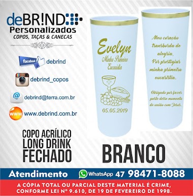  → COPO LONG DRINK COM BORDA DOURADA 