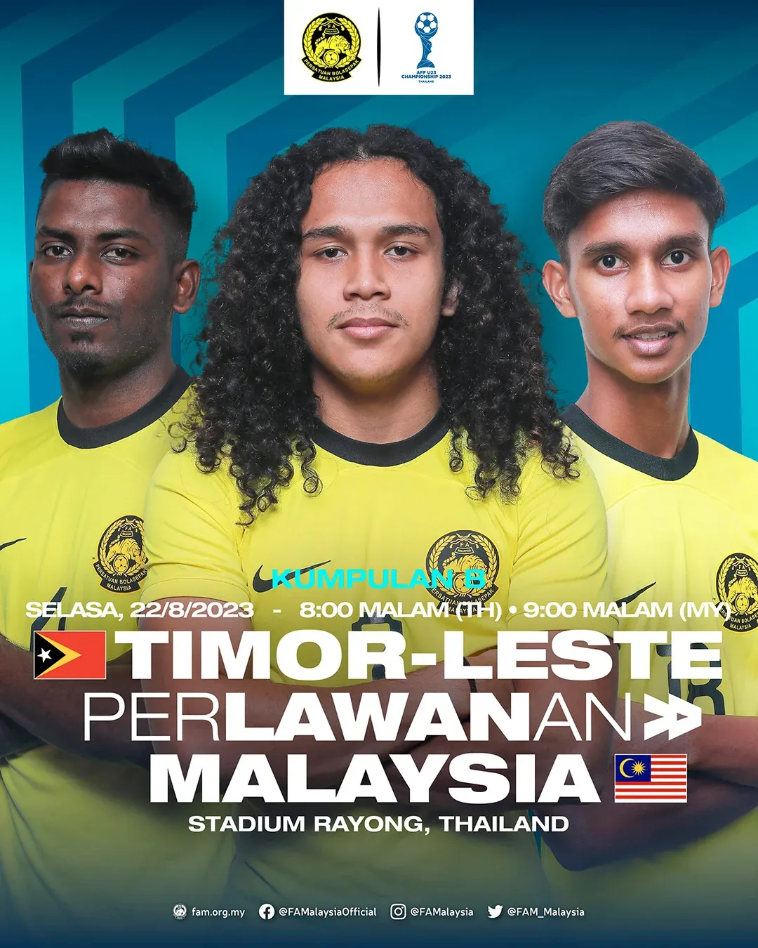 Siaran Lansung Live Timor-Leste vs Malaysia Piala AFF B-23 22 Ogos 2023