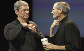 Tim Cook with Steve Jobs