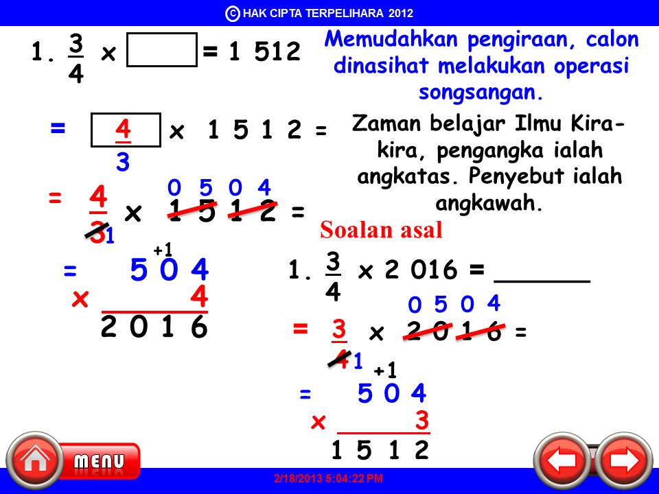 AZIMAT SEKOLAH RENDAH: MENCARI HASIL DARAB PECAHAN WAJAR