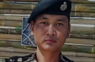 A somber portrait of 4th IR Constable Z. Lalmuanzuala, who tragically lost his life while on election duty in Mizoram