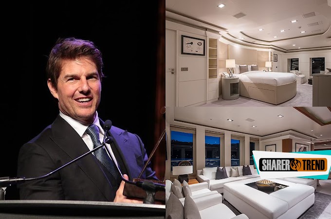 Actor Tom Cruise Holidaying on a Luxurious £32million Superyacht Named Triple Seven
