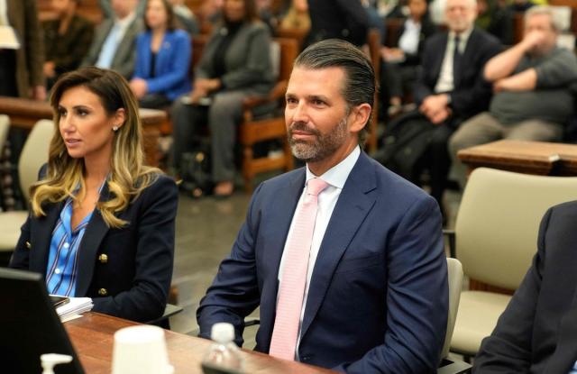 During his testimony in a Manhattan fraud trial Donald Trump Jr injected a moment of humor into the courtroom jesting with the sketch artist Jane Rosenberg to enhance his attractiveness