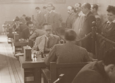 Sala de juego del XIX Campeonato Individual de Cataluña 1950/51