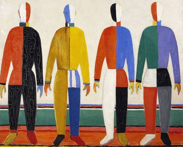 tableau de Kazimir Malevich représentant des sportifs (1930-31),