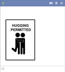 Hugging Permitted For Facebook Chat