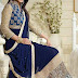 Blue and Gold Georgette Dress Material at Wholesale price